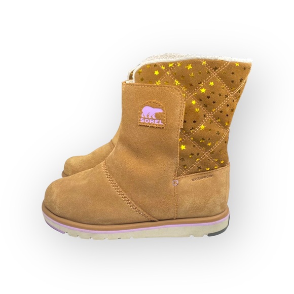 Sorel ✪ Rylee Star Waterproof Suede Fleece Lined Boot ✪ Elk Tan ✪ 37 EU 6.5M 7M - Picture 5 of 16